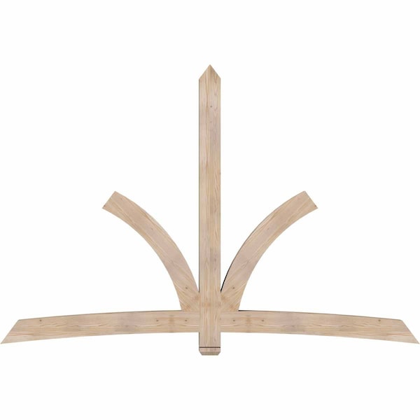 Ekena Millwork Davenport Smooth Timber Gable Bracket, Douglas Fir, 108"W x 72"H x 5 1/2"D x 5 1/2"F, 16/12 Pitch GBW108X72X0606DAV00SDF - main